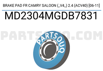 IBK Automotive MD2304MGDB7831 BRAKE PAD FR CAMRY SALOON (_V4_) 2.4 (ACV40) [06-11]