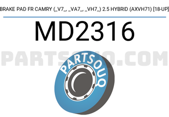 IBK Automotive MD2316 BRAKE PAD FR CAMRY (_V7_, _VA7_, _VH7_) 2.5 HYBRID (AXVH71) [18-UP]
