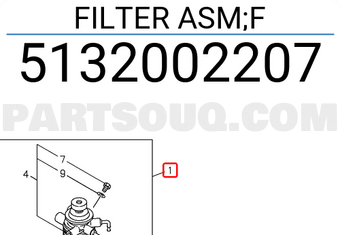 Isuzu 5132002207 FILTER ASM;F