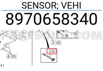 Isuzu 8970658340 SENSOR; VEHI