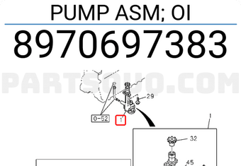 Isuzu 8970697383 PUMP ASM; OI