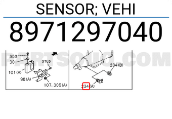 Isuzu 8971297040 SENSOR; VEHI