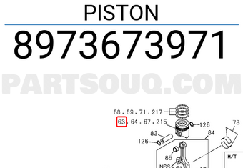 Isuzu 8973673971 Piston