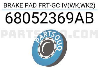 JEEP 68052369AB BRAKE PAD FRT-GC IV(WK,WK2)