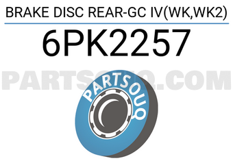 JEEP 6PK2257 BRAKE DISC REAR-GC IV(WK,WK2)