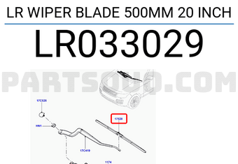 Land Rover LR033029 LR WIPER BLADE 500MM 20 INCH