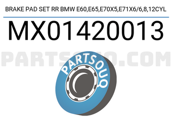 MATRIX PRO MX01420013 BRAKE PAD SET RR BMW E60,E65,E70X5,E71X6/6,8,12CYL