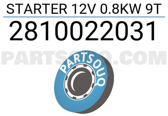 MAXPART 2810022031 STARTER 12V 0.8KW 9T