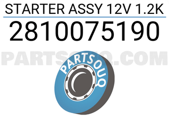MAXPART 2810075190 STARTER ASSY 12V 1.2K