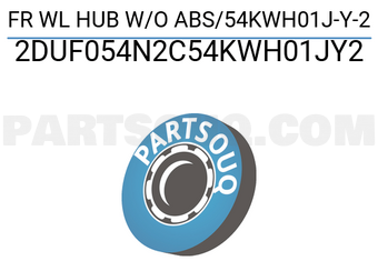 MAXPART 2DUF054N2C54KWH01JY2 FR WL HUB W/O ABS/54KWH01J-Y-2