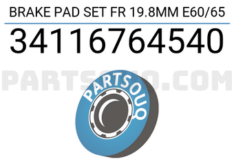 MAXPART 34116764540 BRAKE PAD SET FR 19.8MM E60/65