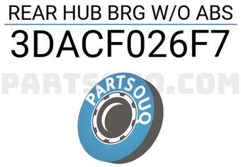 MAXPART 3DACF026F7 REAR HUB BRG W/O ABS