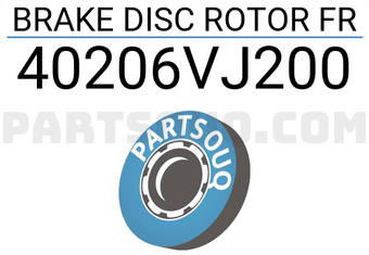 MAXPART 40206VJ200 BRAKE DISC ROTOR FR