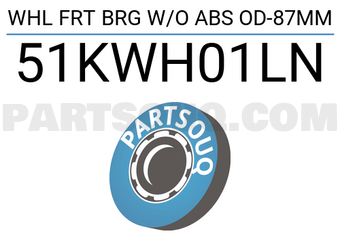 MAXPART 51KWH01LN WHL FRT BRG W/O ABS OD-87MM