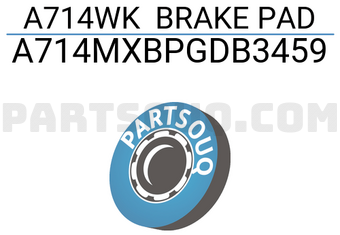 MAXPART A714MXBPGDB3459 A714WK BRAKE PAD
