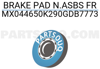 MAXPART MX044650K290GDB7773 BRAKE PAD N.ASBS FR