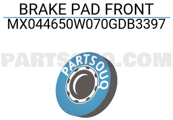 MAXPART MX044650W070GDB3397 BRAKE PAD FRONT
