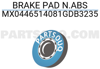 MAXPART MX0446514081GDB3235 BRAKE PAD N.ABS