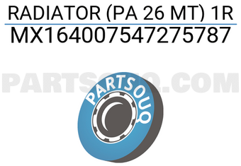 MAXPART MX164007547275787 RADIATOR (PA 26 MT) 1R