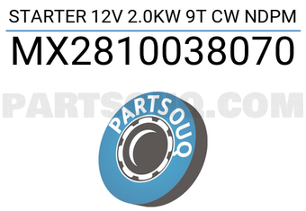MAXPART MX2810038070 STARTER 12V 2.0KW 9T CW NDPM
