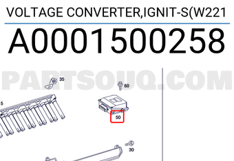 MERCEDES A0001500258 VOLTAGE CONVERTER,IGNIT-S(W221