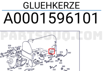 MERCEDES A0001596101 GLUEHKERZE