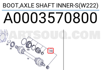 MERCEDES A0003570800 BOOT,AXLE SHAFT INNER-S(W222)