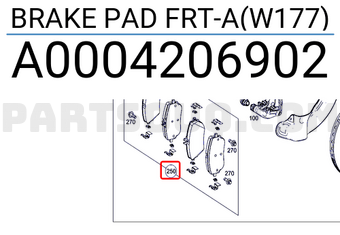 MERCEDES A0004206902 BRAKE PAD FRT-A(W177)