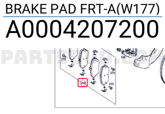 MERCEDES A0004207200 BRAKE PAD FRT-A(W177)