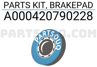 MERCEDES A000420790228 PARTS KIT, BRAKEPAD