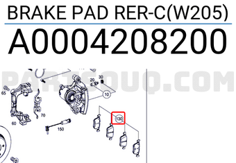 MERCEDES A0004208200 BRAKE PAD RER-C(W205)