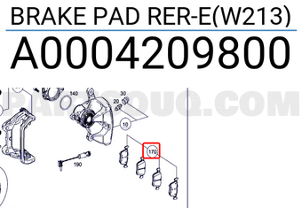 MERCEDES A0004209800 BRAKE PAD RER-E(W213)