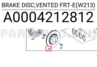 MERCEDES A0004212812 BRAKE DISC,VENTED FRT-E(W213)