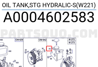 MERCEDES A0004602583 OIL TANK,STG HYDRALIC-S(W221)