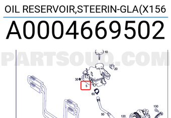 MERCEDES A0004669502 OIL RESERVOIR,STEERIN-GLA(X156
