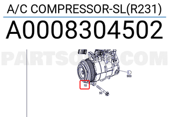 MERCEDES A0008304502 A/C COMPRESSOR-SL(R231)