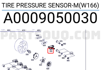 MERCEDES A0009050030 TIRE PRESSURE SENSOR-M(W166)