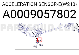 MERCEDES A0009057802 ACCELERATION SENSOR-E(W213)