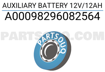 MERCEDES A00098296082564 AUXILIARY BATTERY 12V/12AH
