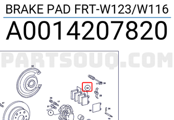MERCEDES A0014207820 BRAKE PAD FRT-W123/W116