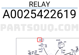 MERCEDES A0025422619 RELAY