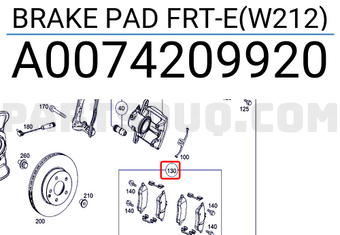 MERCEDES A0074209920 BRAKE PAD FRT-E(W212)