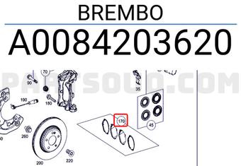 MERCEDES A0084203620 BREMBO