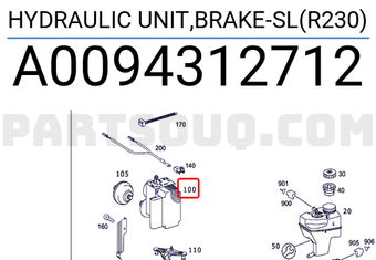 MERCEDES A0094312712 HYDRAULIC UNIT,BRAKE-SL(R230)