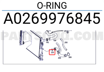 MERCEDES A0269976845 SEAL RING,EXPANSION TANK-W204