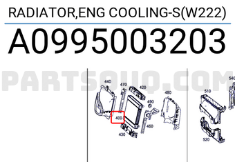 MERCEDES A0995003203 RADIATOR,ENG COOLING-S(W222)