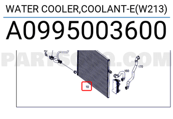 MERCEDES A0995003600 WATER COOLER,COOLANT-E(W213)