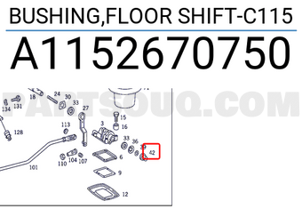 MERCEDES A1152670750 BUSHING,FLOOR SHIFT-C115