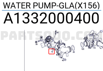 MERCEDES A1332000400 WATER PUMP-GLA(X156)