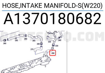 MERCEDES A1370180682 HOSE,INTAKE MANIFOLD-S(W220)